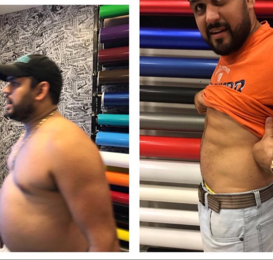 Antes e depois de aluno do Studio Team Wilson