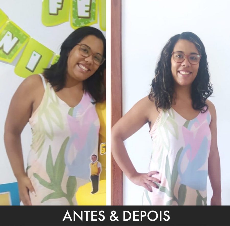 Antes e depois de aluno do Studio Team Wilson