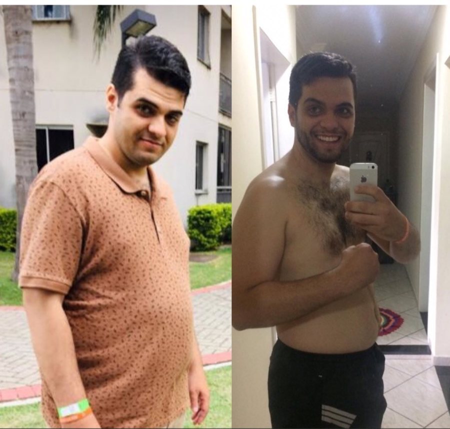 Antes e depois de aluno do Studio Team Wilson