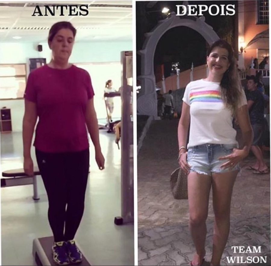 Antes e depois de aluno do Studio Team Wilson