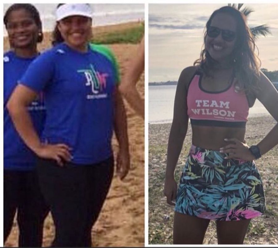 Antes e depois de aluna do Studio Team Wilson